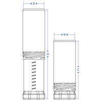 圆形伸缩锁定螺丝管